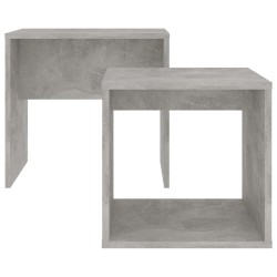 Couchtisch-Set Betongrau 48x30x45 cm Holzwerkstoff