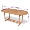 Gartentish 180x90x75 cm Teak Massivholz