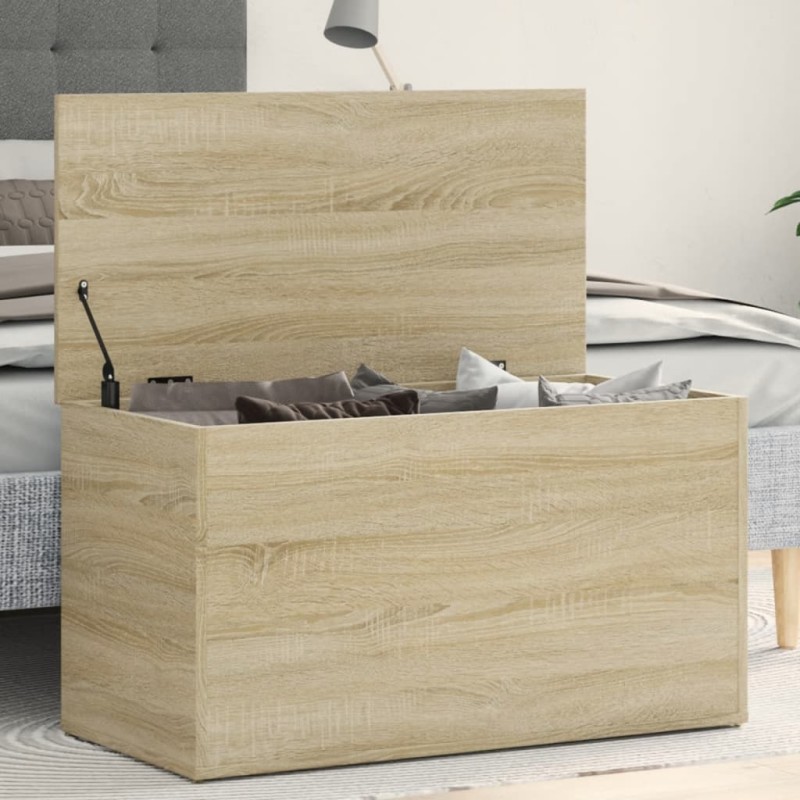 Aufbewahrungstruhe Sonoma-Eiche 84x42x46 cm Holzwerkstoff