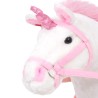 Plüschtier Einhorn Stehend Plüsch Weiß und Rosa XXL