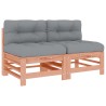 Mittelsofas mit Kissen 2 Stk. Massivholz Douglasie