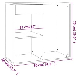 Kosmetikschrank Sonoma-Eiche 80x40x75 cm Holzwerkstoff