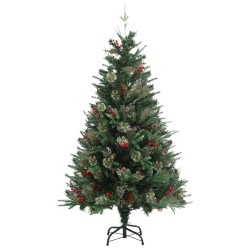 Weihnachtsbaum mit Zapfen Grün 150 cm PVC & PE