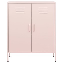 Beistellschrank Rosa 80x35x101,5 cm Stahl