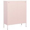 Beistellschrank Rosa 80x35x101,5 cm Stahl