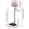 Basketballständer Schwarz 216-250 cm Polyethylen