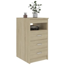 Sideboard mit Schubladen Sonoma-Eiche 40x50x76 cm Holzwerkstoff