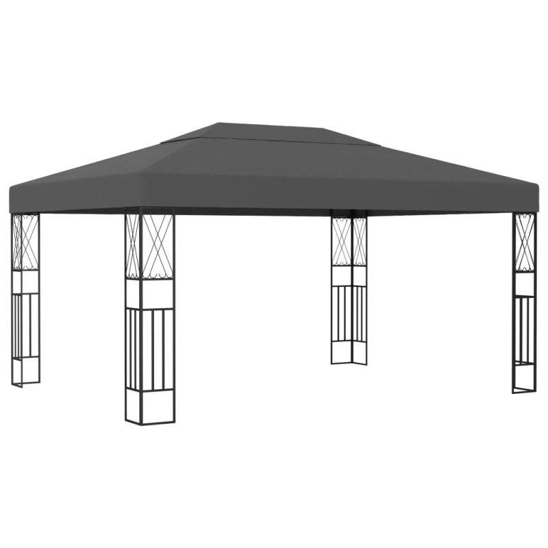 Pavillon 3×4 m Anthrazit Stoff