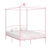 Himmelbett Rosa Metall 180x200 cm