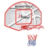 5-tlg. Basketball-Set zur Wandmontage 66x44,5 cm