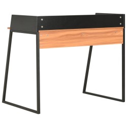 Schreibtisch Schwarz und Braun 90x60x88 cm