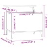 Couchtisch Hochglanz-Weiß 60x44,5x45 cm Holzwerkstoff