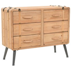 Schubladenkommode Massivholz Tanne 91x35x73 cm