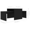 Couchtisch-Set Schwarz 100x48x40 cm Holzwerkstoff