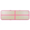 Aufblasbare Gymnastikmatte mit Pumpe 400x100x10 cm PVC Rosa