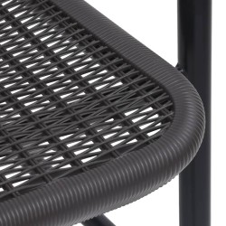 Gartenstühle 2 Stk. Kunststoff Rattan-Optik und Stahl 110 kg