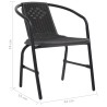 Gartenstühle 2 Stk. Kunststoff Rattan-Optik und Stahl 110 kg