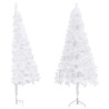 Künstlicher Eck-Weihnachtsbaum Weiß 240 cm PVC