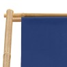 Liegestuhl Bambus und Canvas Marineblau