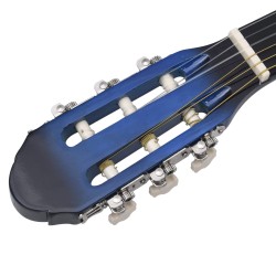 Klassikgitarre für Anfänger Blau 4/4 39" Lindenholz