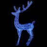 LED-Rentier XXL Acryl Weihnachtsdeko 250 LED 180 cm Blau