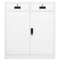 Büroschrank Weiß 90x40x102 cm Stahl