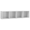 Bücherregal/TV-Schrank Hochglanz-Weiß 143×30×36 cm