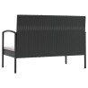 8-tlg. Garten-Lounge-Set mit Auflagen Poly Rattan Schwarz