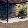 6-tlg. Garten-Lounge-Set mit Anthrazit Kissen Kiefernholz