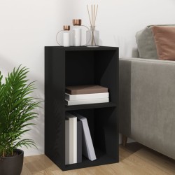 Schallplatten-Aufbewahrungsbox Schwarz 71x34x36cm Holzwerkstoff