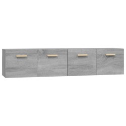 Wandschränke 2 Stk. Grau Sonoma 80x35x36,5 cm Holzwerkstoff