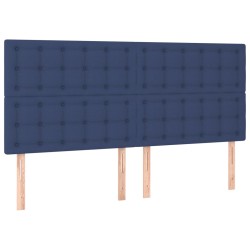 Kopfteile 4 Stk. Blau 100x5x78/88 cm Stoff