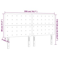 Kopfteile 4 Stk. Blau 100x5x78/88 cm Stoff