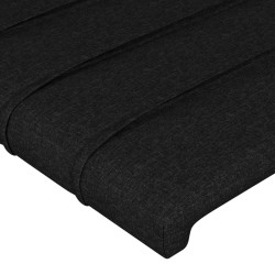 Kopfteil mit Ohren Schwarz 103x23x78/88 cm Stoff