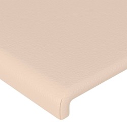 Kopfteil mit Ohren Cappuccino-Braun 93x23x118/128 cm Kunstleder