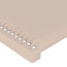 Kopfteil mit Ohren Cappuccino-Braun 103x23x118/128cm Kunstleder