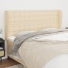 Kopfteil mit Ohren Creme 163x23x118/128 cm Stoff