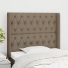 Kopfteil mit Ohren Taupe 93x16x118/128 cm Stoff