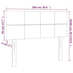 LED Kopfteil Dunkelgrün 100x5x78/88 cm Samt