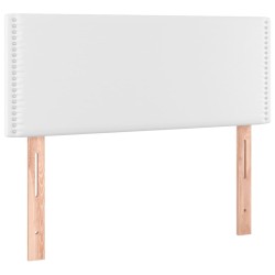 LED Kopfteil Weiß 90x5x78/88 cm Kunstleder