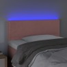 LED Kopfteil Rosa 90x5x78/88 cm Samt