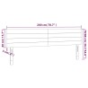 LED Kopfteil Rosa 200x5x78/88 cm Samt