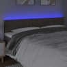 LED Kopfteil Taupe 180x5x78/88 cm Stoff