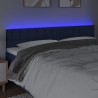 LED Kopfteil Blau 200x5x78/88 cm Stoff