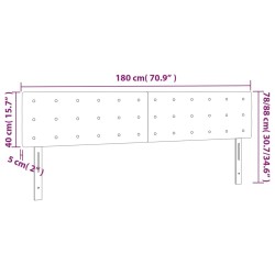 LED Kopfteil Schwarz 180x5x78/88 cm Stoff