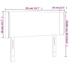 LED Kopfteil Grau 83x16x78/88 cm Kunstleder