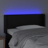 LED Kopfteil Schwarz 83x16x78/88 cm Kunstleder