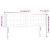 LED Kopfteil Schwarz 147x16x78/88 cm Samt