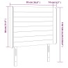 LED Kopfteil Dunkelgrau 93x16x118/128 cm Stoff