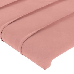 Bettgestell mit Kopfteil Rosa 100x200 cm Samt